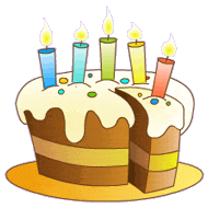 Resultado de imagem para bolo de aniversário com 5 velas gif animado