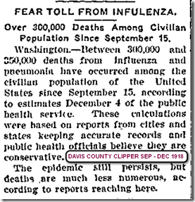 Flu Deaths Sep to Dec 6 1918 Davis County Clipper.jpg