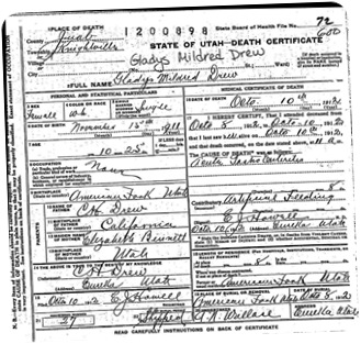 Drew Gladys death certificate_sm