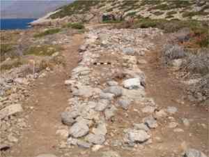 Photo courtesy Professor Vance Watrous. The remains of one of the coastal fortification walls. 
