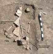 Skeleton of East Asian man from Vagbari Roman Cemetery