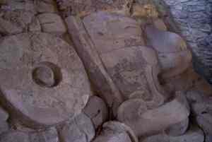 A team of restorers will begin an integral cleaning in May 2010, followed by plastering and reintegration of small missing parts, as well as consolidation”, informed archaeologist Fernando Cortes, in charge of the archaeological zone [Photo: Fernando Cortés/INAH]