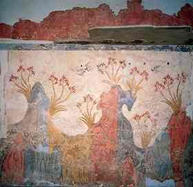 Fresco of Akrotiri Spring [wikimedia.org/public domain]