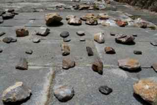 Selection of the flint stones found at al-Sharar Valley