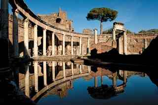 At Villa Adriana, built by the emperor Hadrian in the second century A.D., these column surrounded a private retreat ringed by water