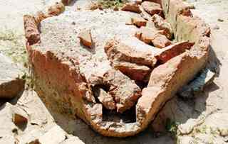 A broken jar tomb belonging to Sa Huynh Culture