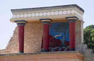 Bastion A at the north end to Knossos as recreated by Evans
