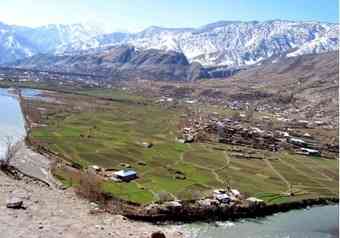 Aerial view of Chitral village