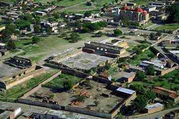 Mitla: The Church Is At The West End. Hall Of Six Columns Is In Center.