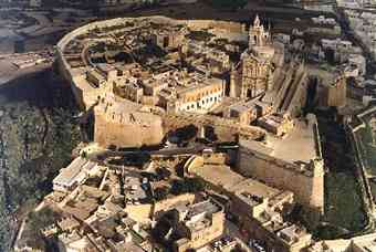 Aerial view of the Gozo Citadel 