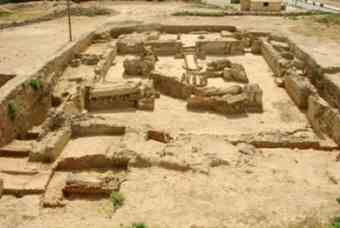 Remains of the 5th century cathedral unearthed at Hasaka in Syria
