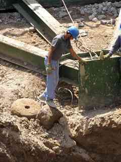Plinths and other architectural members thought to belong to the ancient Parthian city ofTaryana were simply ignored by the metro's excavators