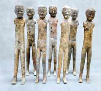 The Han Dynasty naked terra-cotta figures