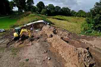 The dig also revealed further details about the wall's construction, showing that it is made up of millions of tons of stones collected from the surrounding area.
