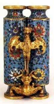Ming Dynasty cloisonne champion vase.