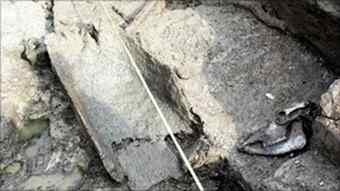 Five animal skulls were found near the hollowed oak boat