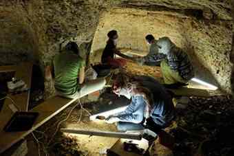 Both burial chambers were further excavated in the July-August 2010 season. - Photo by Marc Steinmetz