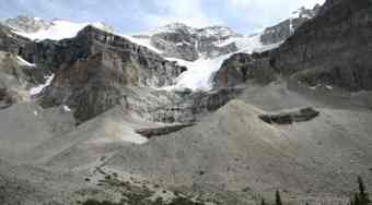 Working area at Stanley Glacier, Kootenay National Park. 
