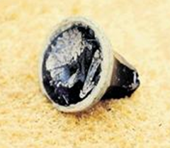 SEAL OF APPROVAL: The rare water bottle relic found during the final dig near Kemnay.