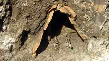 View of the 6th century A.D. tomb which delayed a renovation project in the western port city of Durres, 21 miles (33 km) west of the Albanian capital Tirana Tuesday, Sep. 21, 2010. Authorities are now making strenuous efforts to preserve the archaeological sites in this impoverished Balkan country, where rampant construction often obliterates cultural heritage.