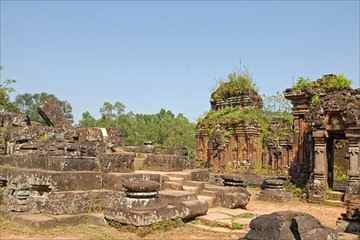 The neglected monuments of the My Son Sanctuary in Quang Nam province, not far from the city of Da Nang.