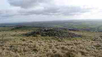 The cairn at Western Beacon is among those which have been restored.