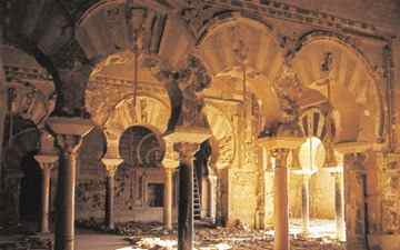 Interior of the Palace of Madinat al-Zahra, built by Abd al-Rahman III.