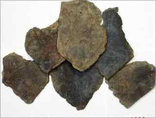 Decorative five-sided stone tiles roofed the Roman villa