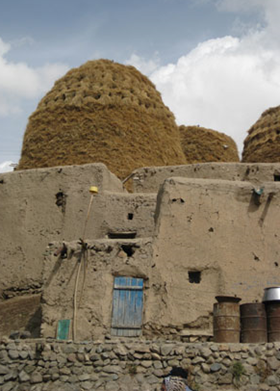 Hay stock piled in a village in west Azerbaijan, Iran. Photo: Jill Worrall 