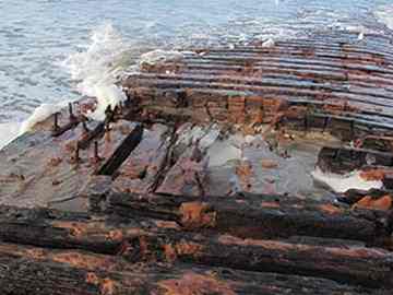 The shipwreck was raided fairly quickly for materials by locals, including Best's grandfather around 1910.