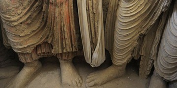 Detail of Buddha statues found at Aynak.