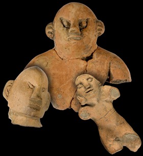 Clay figurines discovered on the Mann Hopewell Site show faces with slanted eyes, which were not a Hopewell feature.  Some believe the figurines show a connection between Indiana and Central or South America.