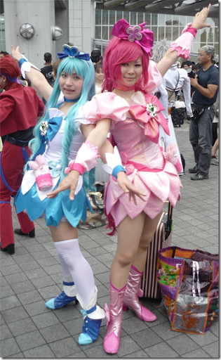heartcatch precure! cosplay - cure marine and cure blossom from comiket 2010