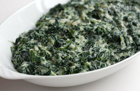 A creamy blend of spinach, shallots, parmesan cheese, and Boursin Light makes a rich and flavorful side dish. A low fat version of a steakhouse favorite.