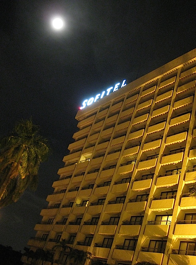 one wing of the Sofitel Philippine Plaza Hotel