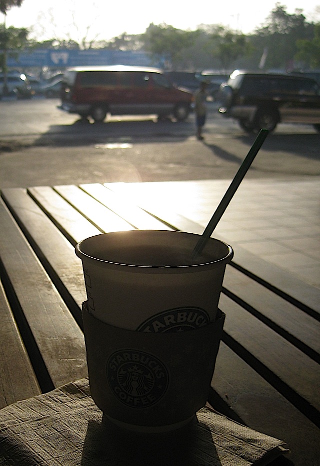 Starbucks at 7:15 in the morning