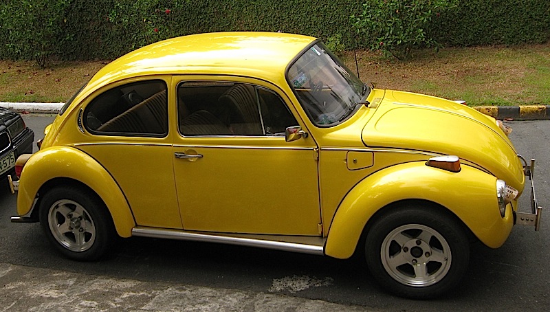 bright yellow Volkswagen Beetle