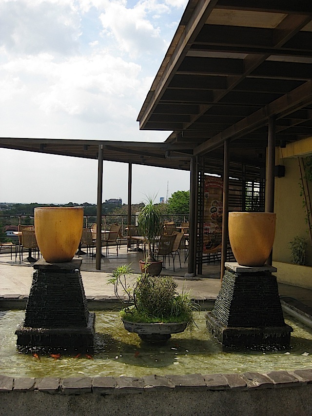 koi pond of Dencio's Bar and Grill in Capitol Hills
