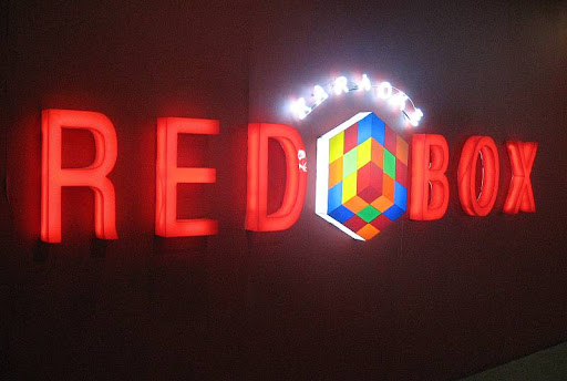 Red Box Karaoke sign