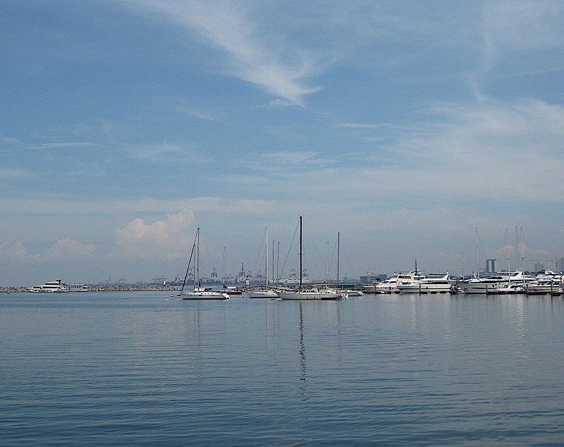 a bright, blue day at the Manila Yacht Club