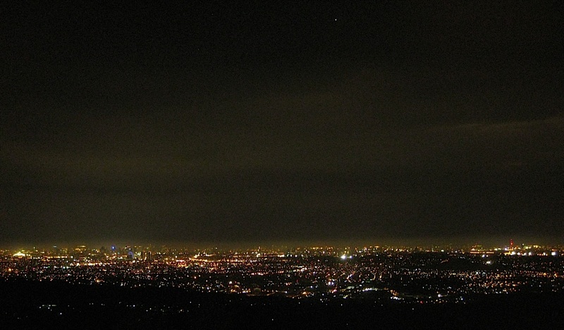 the lights of Metro Manila at night