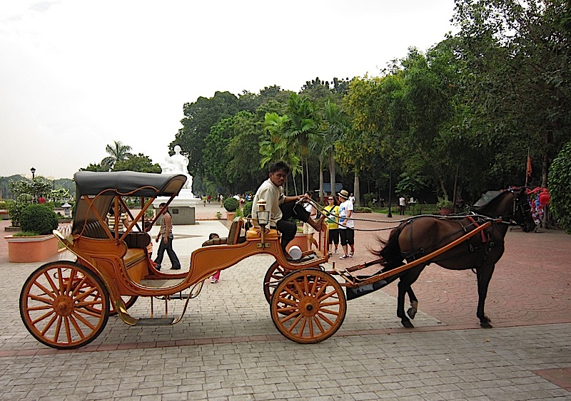 elegant kalesa or carruaje in Rizal Park