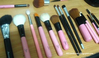 assorted makeup brushes before washing 3, by bitsandtreats