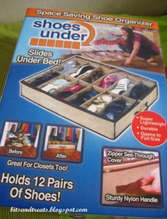 under the bed shoe organizer, by bitsandtreats