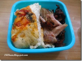 olive foccacia and roasted chicken bento, by 240baon