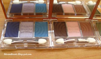 nichido stardust palettes in blue lagoon and totally neutral, by bitsandtreats