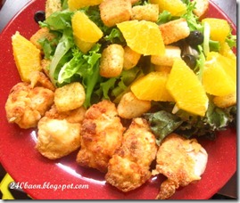 homemade chicken nuggets and salad, by 240baon