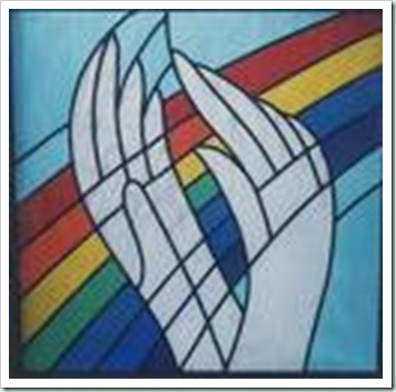 praying hands rainbow