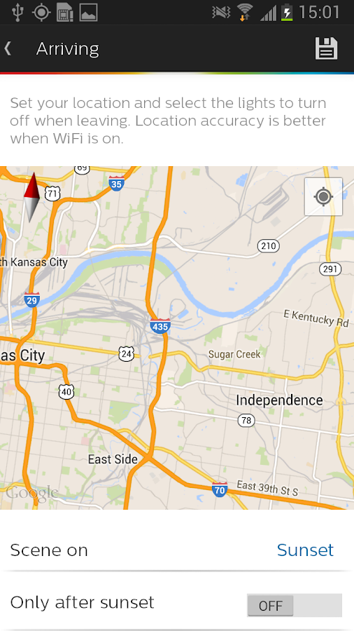   Philips Hue gen 1– captură de ecran 