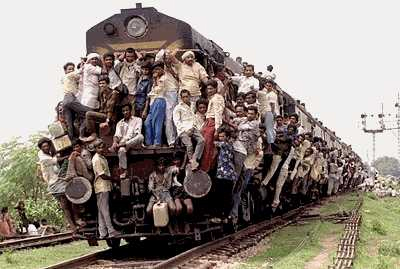 Overcrowded train